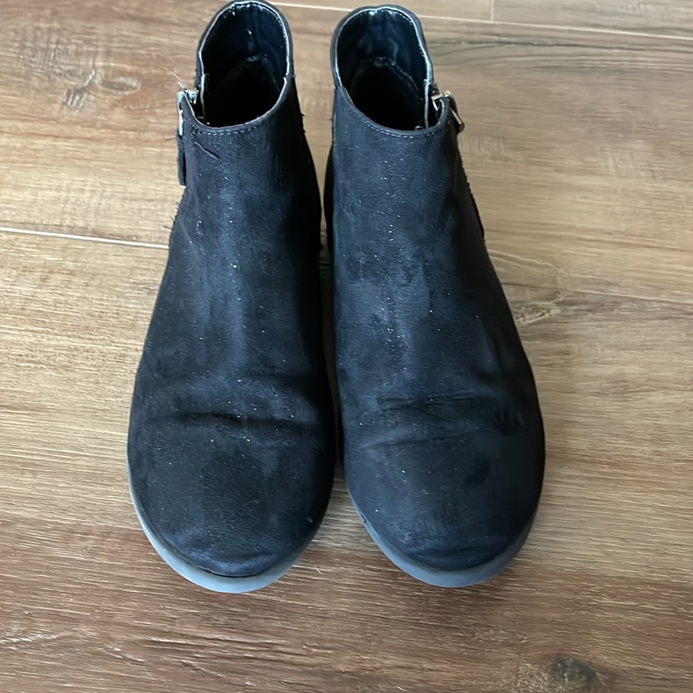 Wonder Nation Black Zip Ankle Boots 2